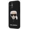 Dėklas Karl Lagerfeld Silicone Karl`s Head Case for iPhone 12 mini - Juodas