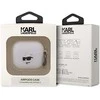 Dėklas Karl Lagerfeld KLA3RUNCHH AIRPODS 3 COVER Baltas/Baltas SILICONE CHAPETTE HEAD 3D