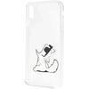 Karl Lagerfeld KLHCI65CFNRC Apple iPhone Xs Max kietas dėklas skaidrus Choupette Fun