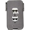 Karl Lagerfeld krepšys 6,1" dėklas Saffiano Ikonik Karl&amp;Choupette Head (KLHCP12MOPHKCG) pilkos spalvos