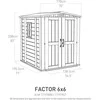Sodo namukas Keter Factor 6x6, Brown