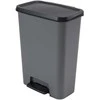 Šiukšliadėžė CURVER COMPACT DUO, pilka, 46 l
