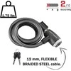 Kryptonite dviračio užraktas / trosas Kryptonite Kryptoflex 1218 Raktų kabelis 12mm / 180cm su laikikliu