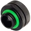 Bitspower daugiajungtis adapteris, jungiantis tiesų G1/4 colio vidinį sriegį su 14 mm išorinio skersmens kietu vamzdžiu – matinis juodas