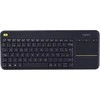 Belaidė klaviatūra Logitech K400 Plus su jutikliniu kilimėliu, US išdėstymas, Juoda