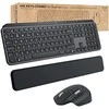 Logitech MX Keys Combo verslui Gen 2 Belaidė klaviatūra ir pelė + Atrama riešui, DE, Graphite