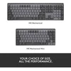 Belaidė klaviatūra Logitech MX MECHANICAL, išdėstymas: UK (Qwerty), "Tactile Quiet", pilkos spalvos