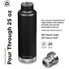 JAV Klean Kanteen Insulated Classic Pour Through cap juodas 750ml termosinė gertuvė