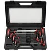 T- formos raktų komplektas, šešiakampiai HEX 2-12 mm, 9 vnt, KS Tools