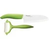 Kyocera FK140CP10NGR SANTOKU KNIFE &amp; PEELER Rinkinys, peilis (14 cm ašmenys) ir skustukas, Žalia