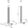 Laikiklis Maclean MC-914 Universal Soundbar Mount garsiakalbio laikiklio tvirtinimas prie televizoriaus iki 15 kg VESA, taupantis erdvę