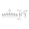 Diskas pjovimo HW 254x3,2x30 Z80 a -5° Neg. b TCG, CMT
