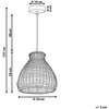 Pakabinamas šviestuvas Žibintas Beliani Lumarko Lemp Hanging Rattan Natural SAKENI!