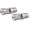 LED lemputės canbus bau15s py21w oranžinės gintaro spalvos 12v 24v amio-02580