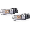 LED lemputės Canbus 3030 24smd T20 WY21W oranžinės gintaro spalvos 12v 24v amio-02393