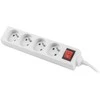 LANBERG PS1-04E-0150-W 1.5M Baltas LANTERGE CURVE 4X 230V PL WITH CIRCUIT BREAKER FULL COPPER