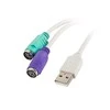 LANBERG AD-0025-W adapter USB->PS/2 x2 baltas