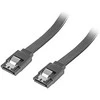LANBERG CA-SASA-14CU-0030-BK cable SATA DATA II 6GB/S F/F 30cm METAL CLIPS Juodas