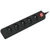 LANBERG PS1-05E-0300-BK 3M Juodas LANTERGE CURVE 5X 230V PL SU GRANDINĖS IŠJUNGIKLIU PILNAS VARIS