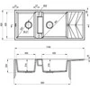 Deante granitinė virtuvinė plautuvė su magnetais Deante Magnetic ZRM_G213, Metallic graphite