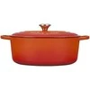 Kepimo Indas - Le Creuset Ovalus Ketaus Puodas 33 cm 7.5L Raudonas