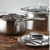 Virtuvės Indų Rinkinys - Le Creuset 3-Sluoksnis 5-Dalių Nerūdijančio Plieno Puodų Rinkinys