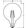 Ledvance 4W LED lemputė CLASSIC, E27, skaidri, 2700K