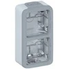 Legrand PLEXO55 Paviršius gali būti dvigubas horizontalus pilkas (069672)