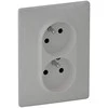 Legrand Dvivietis lizdas Valena Gyvybės tipas monoblokinis 16A aliuminis (753386)