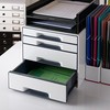 Leitz LEITZ CUBE WOW Schubl. Box perlweiss mitas 4 Schubward, tvirtas ir stabilus ansprechend 2-farbigem WOW Design in hochglanz - 52132001