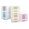 Leitz LEITZ CUBE WOW Schubl. Box perlweiss mitas 4 Schubward, tvirtas ir stabilus ansprechend 2-farbigem WOW Design in hochglanz - 52132001