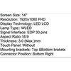 Atmintis do laptopa Lenovo Lenovo 00HN820, Ekranas, 35.6 cm (14''), Full HD, Lenovo, THINKPAD-X1-CARBON-20BS-20BT