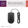 Lenovo | Compact Pelė | 400 | su laidu | USB-C | Raven juodas