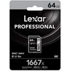 Atminties kortelė LEXAR PROFESSIONAL SDHC / SDXC 1667X UHS-II 64GB