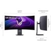 Monitorius „LG UltraGear 45GX950A-B“ – 330 Hz | OLED dviejų režimų 5K2K | 0,03 ms (GtG) | 45 colių