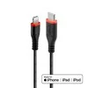 USB Kabelis - LINDY USB Type C į Lightning Laidas, M/M, 480Mbps, 0.5 m, Juodas