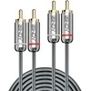 Garso Kabelis - LINDY Cromo Line Dual Phono Garso Kabelis M/M, 10 m, Pilkas