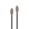 USB Kabelis - LINDY Anthra Line USB 2.0 Type C Laidas M/M, 60W PD, 2 m, Juodas