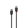 USB Kabelis - LINDY USB 3.2 Type C Kabelis, M/M, 20Gbps, 60W PD, 0.5 m, Juodas