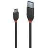 USB Kabelis - LINDY Juodas Line USB 3.2 Type A į C Laidas M/M, 10Gbps, 1.5 m, Juodas