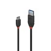 USB Kabelis - LINDY Juodas Line USB 3.2 Type A į C Laidas M/M, 10Gbps, 1.5 m, Juodas