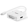 Adapteris - LINDY Mini DisplayPort 1.2 į HDMI, VGA ir DVI-D Aktyvus Adapteris Konverteris, 3840x2160 30Hz, Baltas