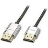 HDMI Laidas - LINDY CROMO Slim HDMI DIdelės Spartos A/A Laidas, M/M, 3 m, Juodas