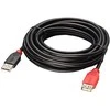 USB Prailginimo Laidas - LINDY Aktyvus Plonas USB 2.0 Prailginimo Laidas, M/F, 480 Mbps, 5 m, Juodas