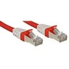 Tinklo Kabelis - LINDY Cat.6A S/FTP LSZH Tinklo Kabelis, RJ45, M/M, 500MHz, 26AWG, 0.5 m, Raudonas