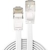 Tinklo Kabelis - LINDY Cat.6A U/FTP Plokščias Tinklo Kabelis, RJ45, M/M, 500MHz, 32AWG, 0.3 m, Baltas