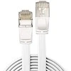 Tinklo Kabelis - LINDY Cat.6A U/FTP Plokščias Tinklo Kabelis, RJ45, M/M, 500MHz, 32AWG, 2 m, Baltas