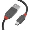 USB Kabelis - LINDY Anthra Line USB 2.0 Tipo A į Micro-B Laidas, M/M, 480Mbps, 0.5 m, Pilkas