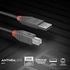 USB Kabelis - LINDY Anthra Line USB 2.0 Type A į B Laidas, 7.5 m, Juodas