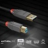 USB Kabelis - LINDY Anthra Line USB 3.2 Type A į B Laidas, M/M, 5Gbps, 5 m, Juodas